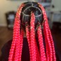 Medium Knotless Braids w/ Peek-A-Boo Color