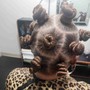 Twist out set / Bantu knots