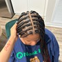 Kid's medium Box’s braids (shoulder length only)