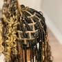 BOHO Style Smedium knotless or box braids butt length