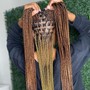 Smedium boho knotless braids