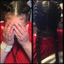 Medium butt length Knotless braids