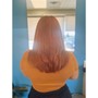 Mid-back to waist length