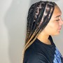 half UP half Down feed-in braids