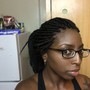 Natural hair individual plaits