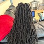 Small knotless braids - butt length