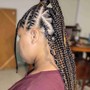 Straight back cornrows 10 per braid