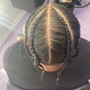 2-4 Straight-back Cornrows (Natural Hair)