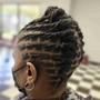 Small loc retwist basic Style