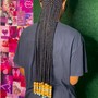 Floor length feed in braids