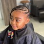 Kid's Braids with Design - Hair Added