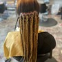 Stitch Braids / Feed-in Braids  add on length knee