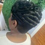 Scalp twist updo