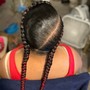 Feed In Braids weave will be feeded into hair when braided