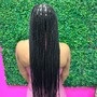 Smedium boho knotless braids