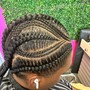 Smedium boho knotless braids