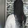 Knotless braids middle back