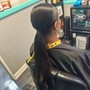 Sleek ponytail