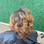 Natural Hair blow out and Cut