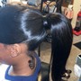 Updo with bang