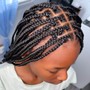 Kid's 4 to 9  yrs old Knotless Braids