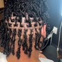 Feed-in Braids with added hair