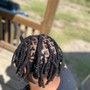 Retwist 2 strands twist (short to shoulder)