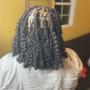 Loc Re-twist timely 2 strands or braids (pelvic/butt length)