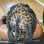 Retwist 2 strands twist (short to shoulder)