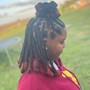 Retwist 2 strands twist (short to shoulder)