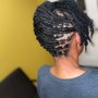 Invisible locs touch up (crown/halfback)