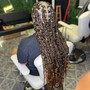 Box Braids med mid back