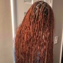 Medium Boho Knotless Braids + Silky NON-Human Curly Hair Included