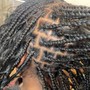 Medium Boho Knotless Braids + Silky NON-Human Curly Hair Included