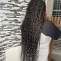 Knotless braids middle back