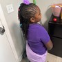 Kid's Design Cornrows with extensions