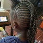 Kid's Design Cornrows with extensions