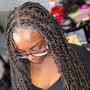 Small bra length goddess knotless Braids