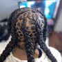 Natural hair flat twist cornrows