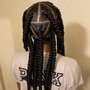 Small Feedin ponytail Braids but length