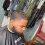 Men's haircut with beard