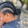 Kid's Braid ponytails