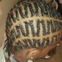 Cornrow Design on Natural Hair