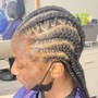 Cornrows ponytail with extention