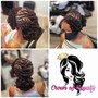 Simple Updo braids bun