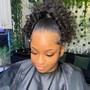 Bantu Knot Ponytail