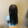 Feed in braids butt length