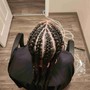 Small knotless boho braids