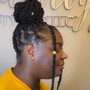 Sleek ponytail to the back