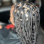 Human boho knotless Braids (medium shoulder-mid back length)